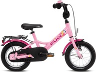 PUKY rower dziecięcy 12 cali YOUKE różowy z pedałami bagażnikiem błotnikami