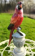 Kolorowa Papuga Figura Rzeźba Art deco Ptak Ozdoba Taras Ogród Balkon KL