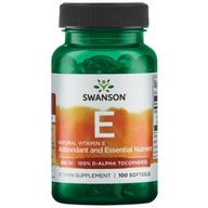 Swanson Vitamín E 400IU 100kaps Prírodná mladosť