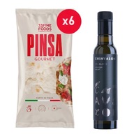 Pinsa Gourmet 230g & Chiavalon Ex Albis Premium Oliwa EV - ZESTAW 6 SZTUK