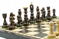 Drevený vyrezávaný šach 42x42