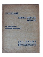 Katalog mebli Nachlass Ernst Oppler Sammlungen Berlin Jac. Hecht 1929