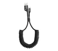 Kabel Przewód sprężynowy Baseus USB - USB-C 1 metr 2A Czarny