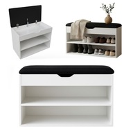 CIPŐSSZEKRÉNY LEVA MDF ÜLŐFELÜLETTEL 60X30X47 CM FEHÉR ELŐSZOBÁBA