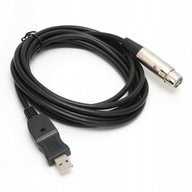USB kábel adaptér samec na XLR samica 3 metre