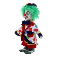 Porcelánová klaunská bábika 18 cm s krásnym oblečením a keramikou
