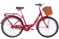 Mestský bicykel Dorozhnik LUX rám 17 palcov koleso 26 " červená