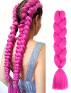 Syntetické vlasy farebné vrkôčiky pink II