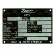 Zetor adattábla 975795