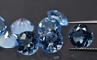 Topaz Swiss Blue fasetowany okrągły fi 5 mm