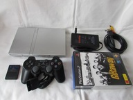 PlayStation 2 Slim SCPH-70004 Satin Silver srebrna konsola PS2 zestaw + gry
