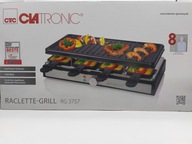 Raclette grill elektryczny Clatronic RG 3757 srebrny/szary 1400 W