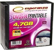 Płyty DVD+R Esperanza Printable 4.7GB 10 sztuk