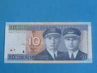 Litwa Banknot 10 Litu AA ! 2001 UNC P-65 Samolot