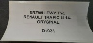 Tür links heck RENAULT TRAFIC III VIVARO B 14- Original