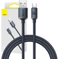 baseus> KÁBEL USB KÁBEL PRE RÝCHLE NABÍJANIE USB A-USB C 100W 2M ČIERNA