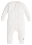 Pajac bez nôh dojčenský bavlna prúžok Makoma Harmony Natural Ecru 62cm