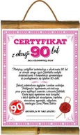 Certyfikat dla Babci na 90 urodziny DYPLOM