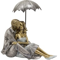 Para zakochanych z parasolem figurka prezent ślub zaręczyny Walentynki