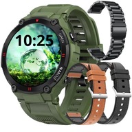 SMARTWATCH MĘSKI MILITARNY WODOODPORNY ROZMOWY WIELOFUNKCYJNY POLSKIE MENU