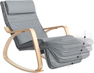 Fotel bujany krzesło bujane z regulacją podnóżka wygodny relaksacyjny