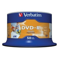 VERBATIM DVD-R 4.7GB x16 do nadruku op 50szt. cake