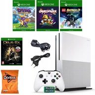 ŚWIETNA KONSOLA XBOX ONE S 500GB + PAD + 4x GRA | KOMPLETNY ZESTAW