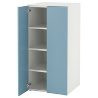 IKEA SMASTAD / PLATSA Skriňa, 60x57x123 cm biela/modrá s 3 policami
