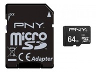 PNY MicroSD Performance 64GB z adapterem