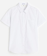 H&M Koszula easy-iron R.146 biała krótki rękaw