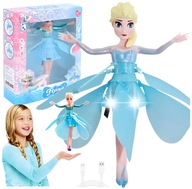Lietajúca Bábika Víla Elsa Frozen Kvetinová Riadená Rukou USB