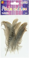 Piórka pióra lotki ozdobne dekoracyjne nakrapiane 10-15 cm odcienie brązu