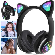 REGULOWANY BEZPRZEWODOWE SŁUCHAWKI BLUETOOTH CAT EAR, WSPARCIE TF CARD