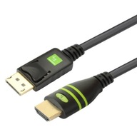 Techly Kabel Konwerter Displayport na HDMI 2 m