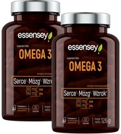 Essensey Omega 3 90 kaps Mastné kyseliny Rybí olej 3000 mg + Vitamín E