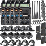 Baofeng UV-5R HTQ KRÁTKOVLNNÁ VYSIELAČKA RÁDIOTELEFÓN BOJOVÁ MASTNÁ SKENER VHF UHF