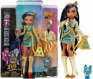Monster High Cleo de Nile Mattel bábika + zvieratko + doplnky set