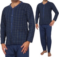 Pánske pyžamo XL rozopínateľná MRIEŽKA darček BAVLNA