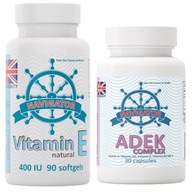 Vitamín E 400 IU 90 kaps. + ADEK COMPLEX 30 kaps. Navigator ZADARMO Kosti