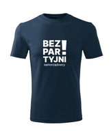 Koszulka T-shirt dziecięca M369 BEZPARTYJNI POLITYKA granatowa rozm 122