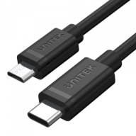 Unitek USB Type-C - microUSB Type-B kábel, 1 m, fekete