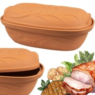 RÓMAI FAZÉK AGYAG SÜTŐEDÉNY FEDŐVEL EDÉNY FORMA 4,5 L