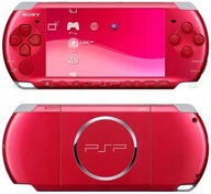 SONY PSP 3004 Slim RADIANT RED PL Menu Wi-Fi GRY Etui 350 GIER