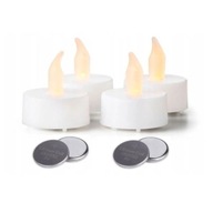 TEALIGHT LED ŚWIECZKI PODGRZEWACZE WKŁAD DO ZNICZA + BATERIE 4 SZT