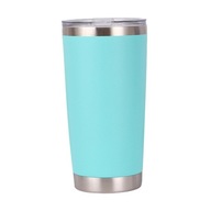 Vákuovo izolovaný pohár z nehrdzavejúcej ocele, cestovný hrnček, dvojitý svetlozelený