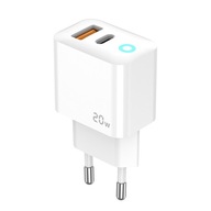 JELLICO nabíjačka EU11 PD 20W USB-C + USB QC3.0 + kábel USB-C - Lightning
