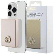 Guess Indukčná powerbanka 15W GUPBM5AL4DMD 5000mAh zlatá/gold MagSafe 4G S + IKABLE SECRET PACK - NÁLEPKA PANDA, BONUSY + GADGETY? :3