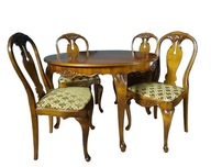 Rozkładany Stół i 229 cm, 4 Krzesła Lata 30te XX w