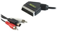 Kabel Scart* 2RCA+SVHS 4pin 5m