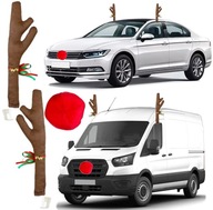 Świąteczna Dekoracja na Samochód ROGI NOS RENIFERA Ozdoba Boże Narodzenie